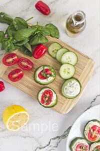 Cucumber Cream Cheese Bites - Set 2