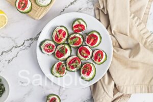 Cucumber Cream Cheese Bites - Set 2