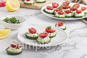 Cucumber Cream Cheese Bites - Set 2