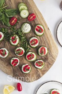 Cucumber Cream Cheese Bites - Set 5