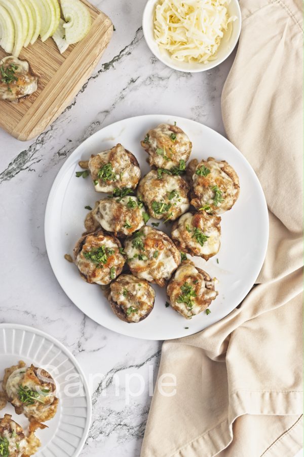 French Onion Soup Stuffed Mushrooms - Set 2