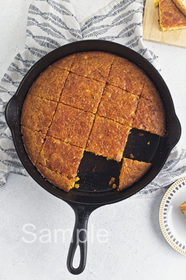 Brown Butter Skillet Cornbread - Set 1