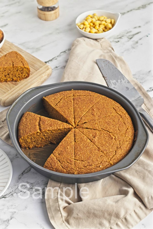 Vegan Pumpkin Cornbread - Set 2