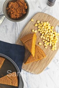 Vegan Pumpkin Cornbread - Set 4