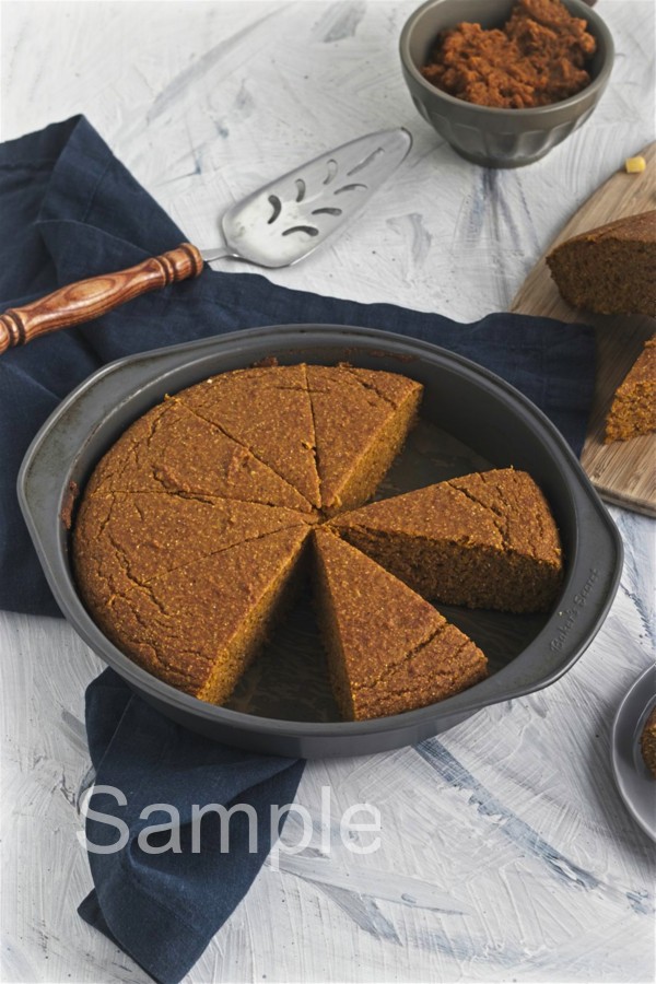 Vegan Pumpkin Cornbread - Set 4