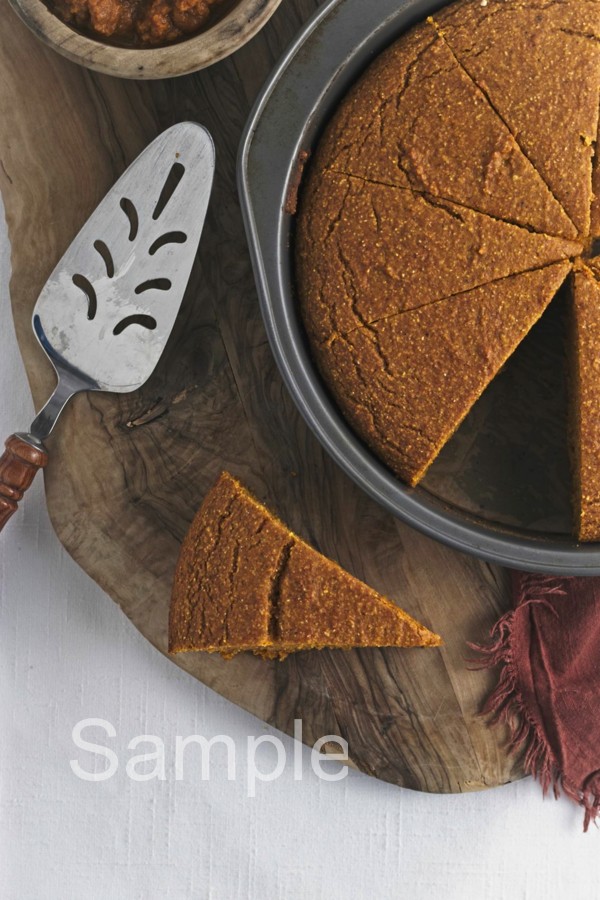 Vegan Pumpkin Cornbread - Set 5