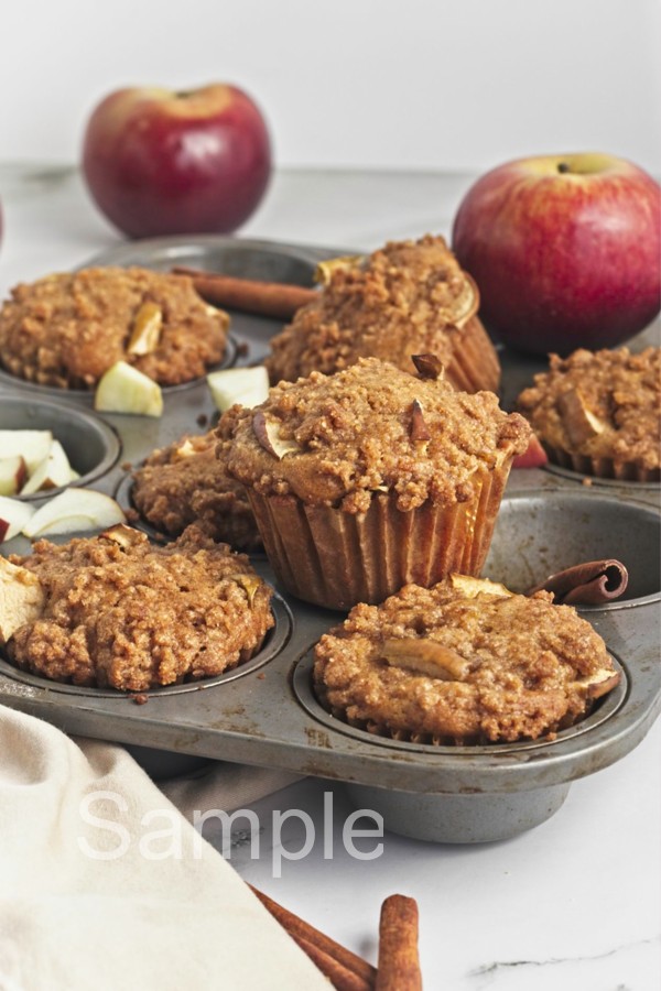 Vegan Apple Crumb Muffins - Set 2