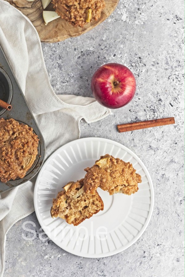 Vegan Apple Crumb Muffins - Set 3