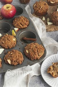 Vegan Apple Crumb Muffins - Set 3