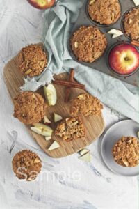 Vegan Apple Crumb Muffins - Set 4