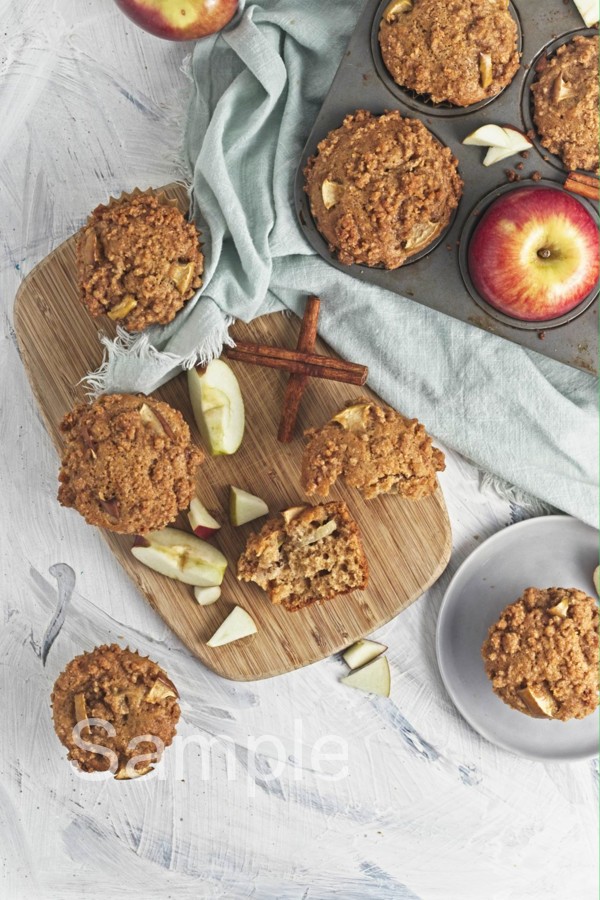 Vegan Apple Crumb Muffins - Set 4