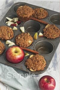 Vegan Apple Crumb Muffins - Set 4