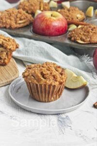 Vegan Apple Crumb Muffins - Set 4