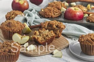 Vegan Apple Crumb Muffins - Set 4